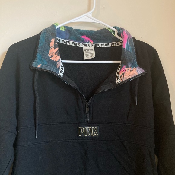 Pink Victoria Secret Quarter Zip Long Sleeve - Picture 2 of 6